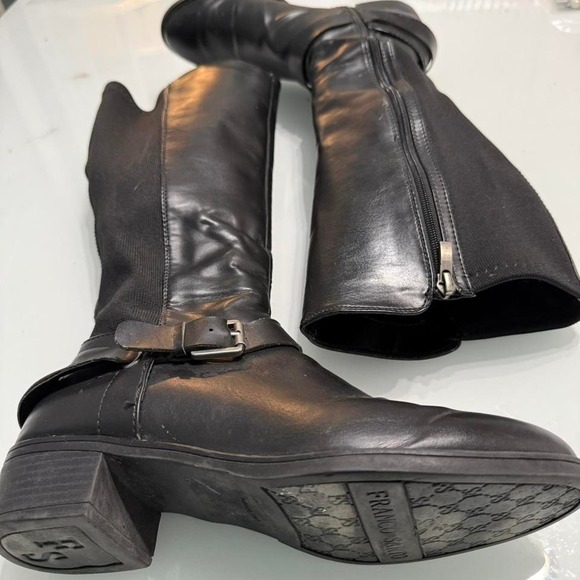 Franco Sarto Black leather knee-high boots - Picture 2 of 8